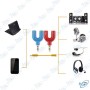 🎧 Adaptateur Jack 3.5mm Micro & Casque – Double Prise Audio/Microphone pour PC, Smartphone & Tablette