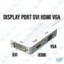 🔌 Adaptateur DisplayPort vers HDMI / DVI / VGA 3-en-1 – Polyvalence Totale !