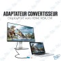 🔌 Adaptateur DisplayPort vers HDMI / DVI / VGA 3-en-1 – Polyvalence Totale !
