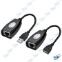 🔌 Adaptateur USB via RJ45 – Extension jusqu'à 40 mètres