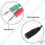 🔌 Adaptateur Audio 2 Jack Mâle vers 1 Jack Femelle