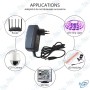 🔌 Chargeur SECTEUR AC/DC 12V 3A Universel – Alimentation avec Interrupteur pour LED, Routeurs, Caméras CCTV, Tablettes et Haut-p