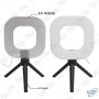 🌟Ring Light LED Carré 16cm USB – 5 Températures, Trépied Inclus