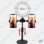 🌟 Ring Light LED avec 2 supports téléphone – Lampe circulaire pour streaming, maquillage et vidéos