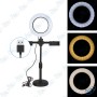 🌟 Ring Light LED avec 2 supports téléphone – Lampe circulaire pour streaming, maquillage et vidéos