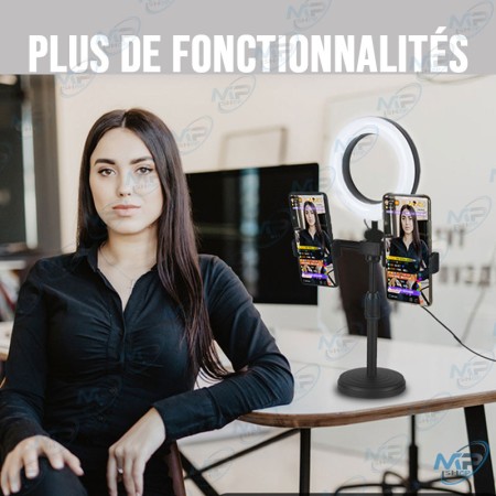 🌟Kit Streaming Pro LED 6 pouces – Double Support Téléphone Réglable