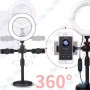 🌟 Ring Light LED avec 2 supports téléphone – Lampe circulaire pour streaming, maquillage et vidéos
