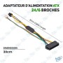 🔌Câble Adaptateur 24 Pin ATX vers 6 Pin (2x) | Alimentation Spécifique