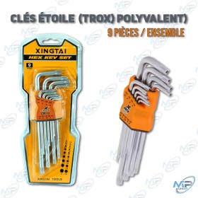 🛠️Clés Torx Étoile de Sécurité 9 Pièces | Qualité CR-V Professionnelle