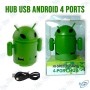 🤖Hub USB Android 4 Ports Haute Vitesse 2.0 - Design Unique