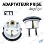🔌Adaptateur Prise Universelle 16A Marken – Convertisseur Secteur Multiformat Haute Puissance