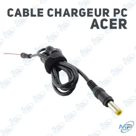 ⚡Câble Alimentation DC Angle Droit Embout Jaune Pin Central Standard