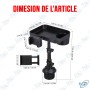 🛏️ Support Console Voiture + Plateau Repas Rotatif | Le confort mobile
