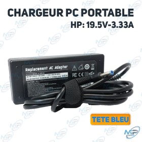 ⚡Chargeur HP 19.5V 2.31A - Remplacement Embout Fin Bleu 4.5*3.0mm