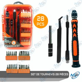 🧰 Kit Tournevis Précision 28-en-1 : Réparation Pro Téléphone, PC et Montres