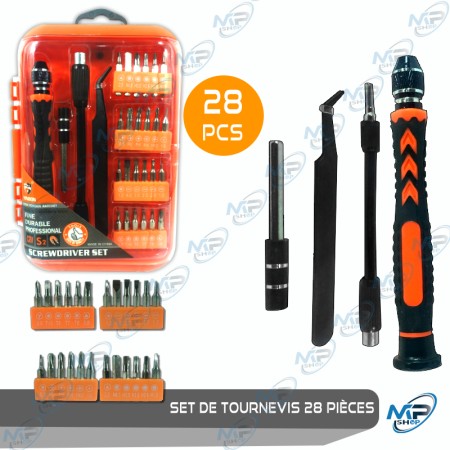 🧰 Kit Tournevis Précision 28-en-1 : Réparation Pro Téléphone, PC et Montres