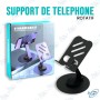 📱Support Téléphone Bureau Rotatif en Métal | Angle et Hauteur Ajustables