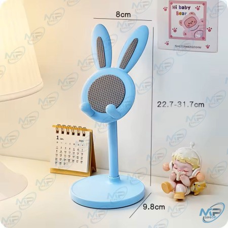📱Support Téléphone Lapin Mignon – Réglable, Pliable et Anti-Glisse