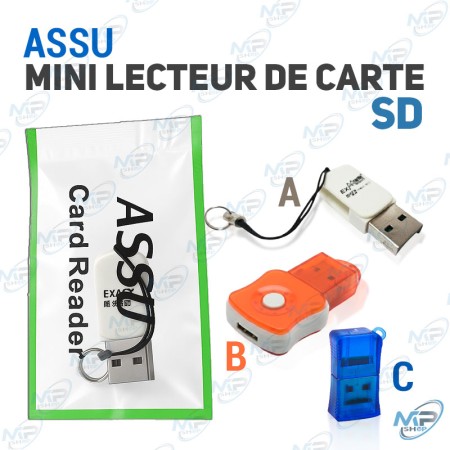 💾Mini Lecteur de Carte SD ASSU - USB Portable pour Transfert Rapide