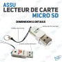 💾Mini Lecteur de Carte Micro SD ASSU - USB Portable pour Transfert Rapide
