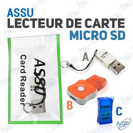 💾Mini Lecteur de Carte Micro SD ASSU - USB Portable pour Transfert Rapide