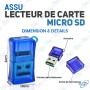 💾Mini Lecteur de Carte Micro SD ASSU - USB Portable pour Transfert Rapide