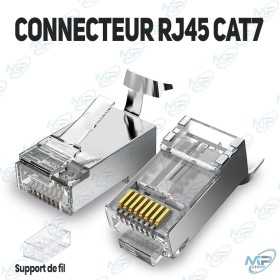 🌐Connecteur RJ45 CAT7 Blindé – Fiche Ethernet Haute Performance pour Câble Réseau