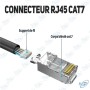 ⚡Connecteur RJ45 Cat7 Blindé - Performance 10Gbps & Durabilité Or 50U