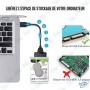 💾Connecteur USB 3.0 vers SATA III pour Disque Dur SSD & HDD 2.5"