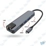 💻Hub USB-C 5-en-1 HDMI 4K RJ45 Gigabit – Adaptateur Multiport USB 3.0 PD