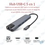 💻Hub USB-C 5-en-1 HDMI 4K RJ45 Gigabit – Adaptateur Multiport USB 3.0 PD
