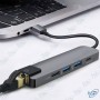 💻Hub USB-C 5-en-1 HDMI 4K RJ45 Gigabit – Adaptateur Multiport USB 3.0 PD