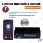 🚗 Autoradio multimédia voiture Bluetooth USB avec LED multicolore