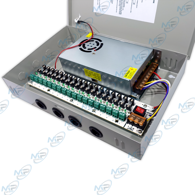 🔌Boîtier alimentation 12V 18 sorties pour caméras de surveillance