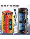🔊Enceinte Bluetooth Karaoké GY-8809 avec 2 Micros Sans Fil – USB, FM, TWS, Télécommande – Rechargeable