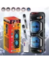 🔊Enceinte Bluetooth Karaoké GY-8809 avec 2 Micros Sans Fil – USB, FM, TWS, Télécommande – Rechargeable