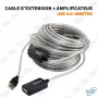 🔌Câble extension USB 2.0 amplifié 10 mètres haute stabilité