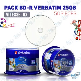💿Pack Blu-ray BD-R 25 Go enregistrables – Lot de 50 disques