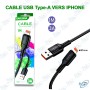 🔌 Câble USB Type-A vers iPhone Lightning Kakusiga 1M – Charge Rapide 3A