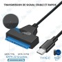💾Adaptateur USB-C vers SATA 22 broches – Câble de connexion rapide pour disque dur HDD / SSD