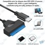 💾Adaptateur USB-C vers SATA 22 broches – Câble de connexion rapide pour disque dur HDD / SSD