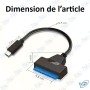 💾Adaptateur USB-C vers SATA 22 broches – Câble de connexion rapide pour disque dur HDD / SSD