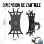🚴Support Téléphone Vélo/Moto | Fixation Silicone Universelle Antidérapante