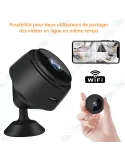 📷 Mini Caméra de Surveillance WiFi A9 HD – Caméra Espion Sans Fil avec Vision Nocturne, Détection de Mouvement et Support Magnét