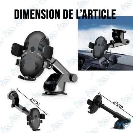 📱 Support Voiture pour Smartphone XK019 – Support Téléphone Universel Rotatif avec Ventouse Ultra Adhérente