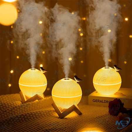 💧 Diffuseur d'Huiles Essentielles Ultrasonique 330ml avec Veilleuse LED et Design Oiseau – Humidificateur d'Air USB Silencieux p
