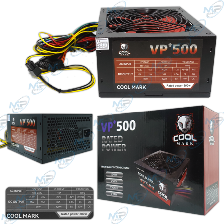 ⚡Alimentation PC Gaming Cool Mark VP+ 500W - Stabilité et Silencieuse