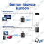 📶 Émetteur & Récepteur Bluetooth 5.0 USB 2-en-1 – Adaptateur Audio Sans Fil TX/RX pour TV, PC, Voiture, Casque et Enceintes