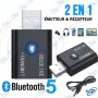 📶 Émetteur & Récepteur Bluetooth 5.0 USB 2-en-1 – Adaptateur Audio Sans Fil TX/RX pour TV, PC, Voiture, Casque et Enceintes