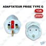 🛡️Adaptateur Prise Type G 13A 250V – Convertisseur EU vers UK-SAUDI – Adaptateur Secteur Sécurisé Haute Puissance